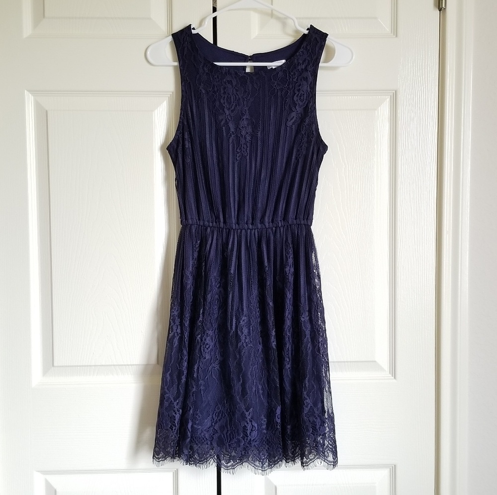 NWT navy lace dress